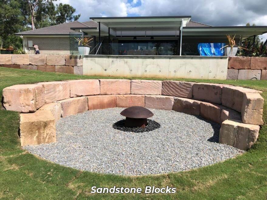 Sandstone block retaining wall installation South East Queensland