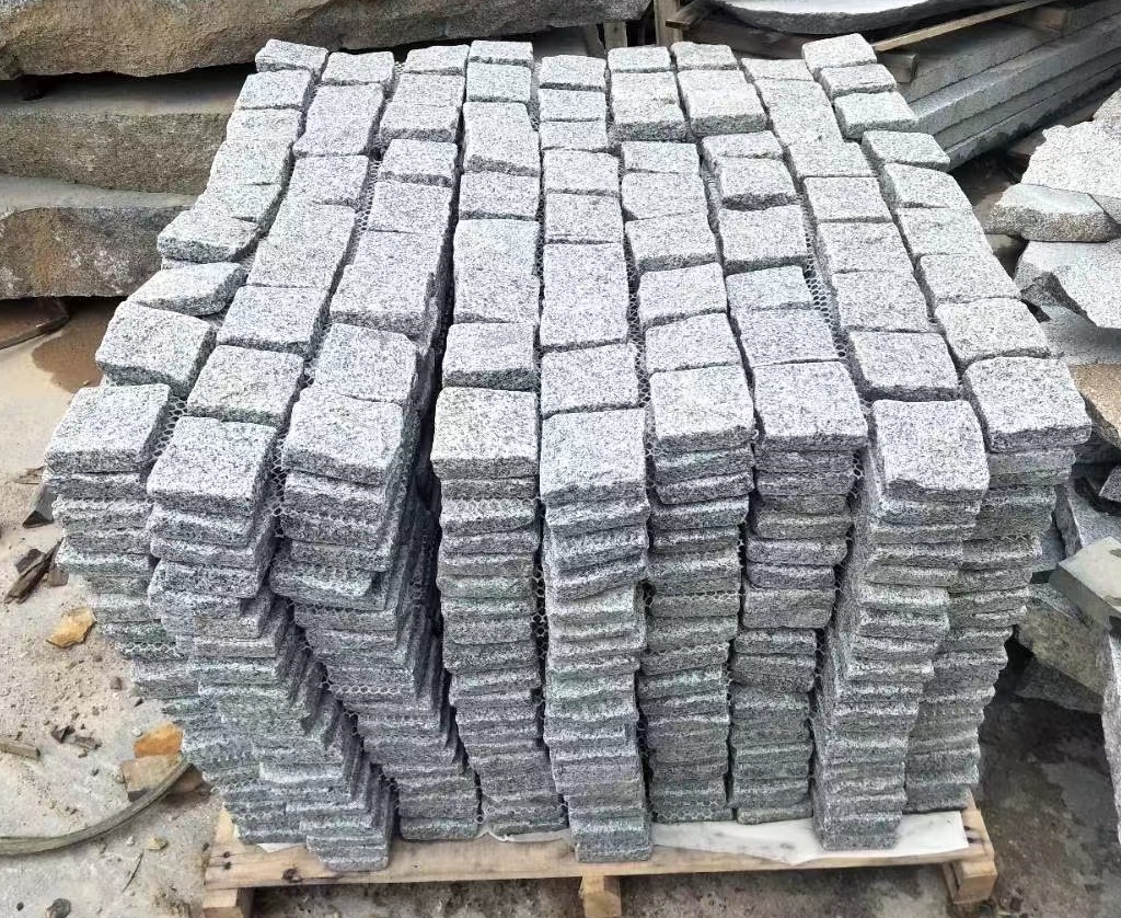 Argent granite tumbled cobblestone path Gold Coast