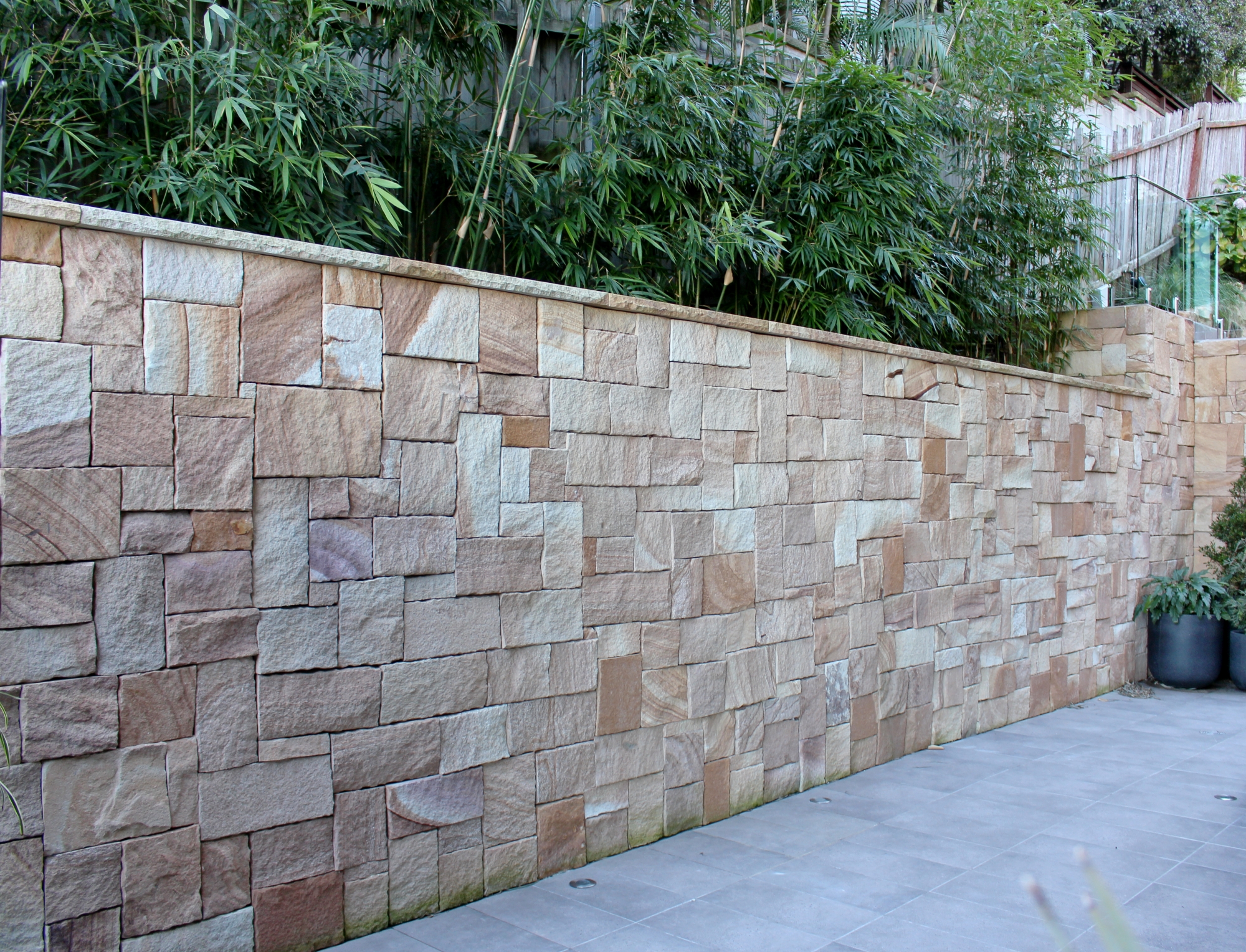 Colonial Ranch sandstone cladding Rose Bay project exterior