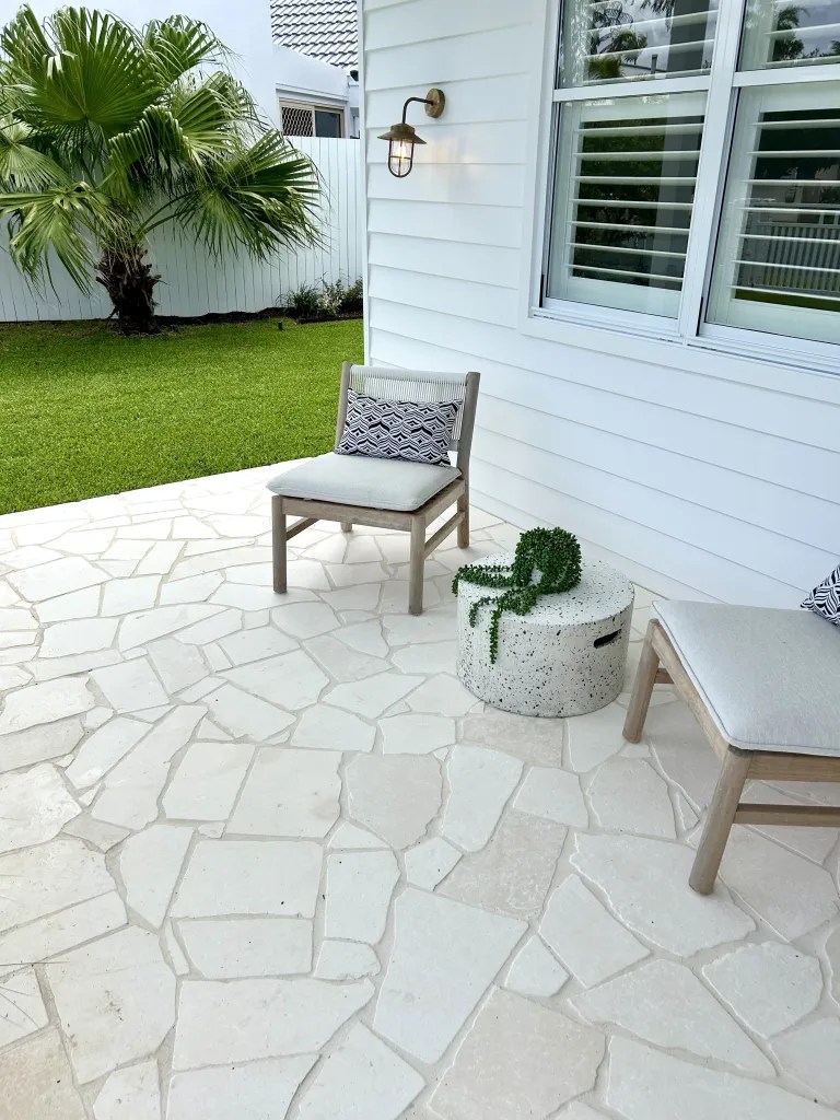 Hotham limestone crazy paving residential project