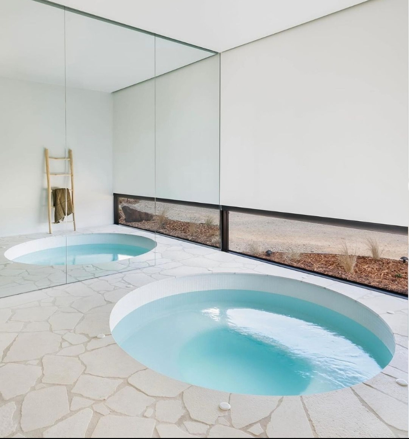 Hotham limestone flooring interior spa project