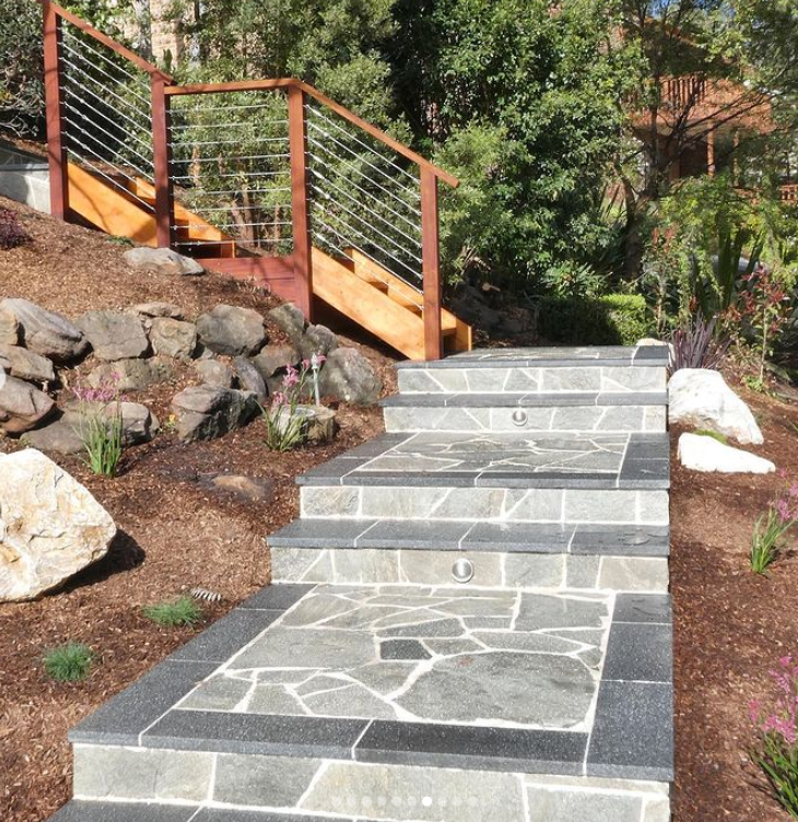 Iluka bluestone crazy paving landscape project