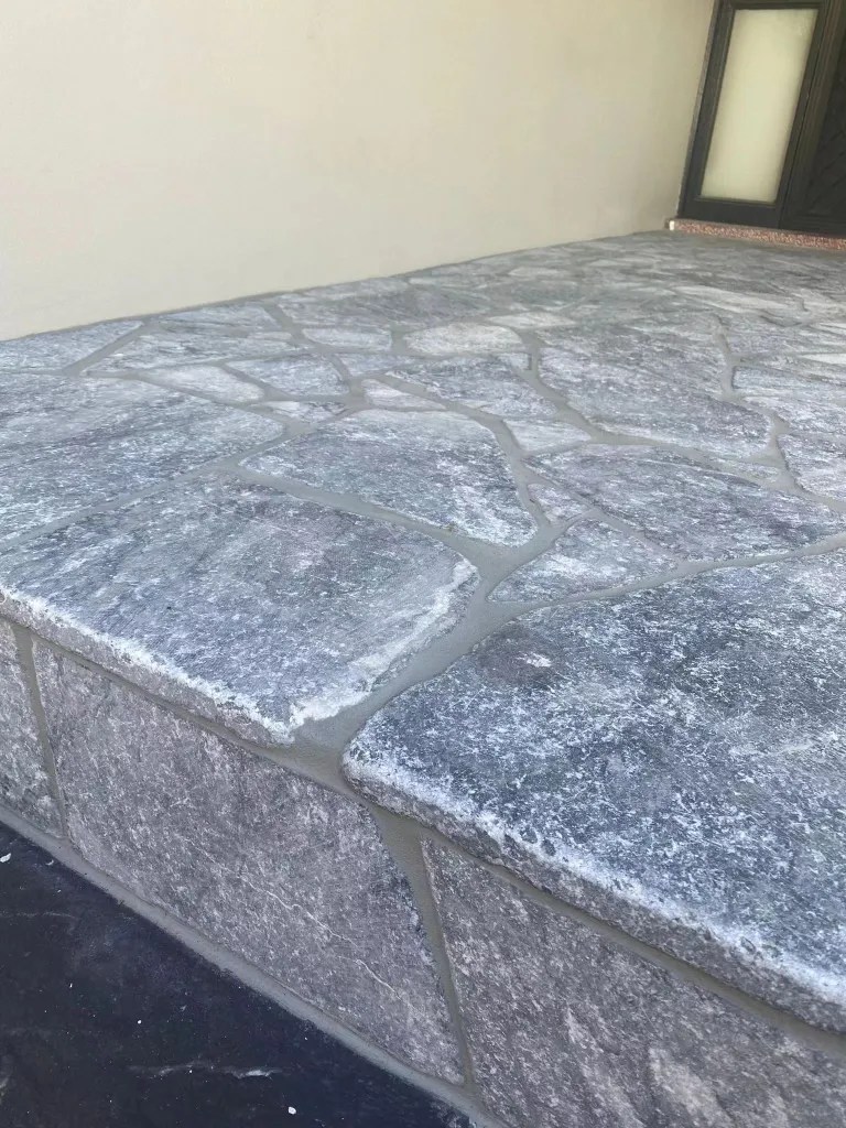 Mia marble crazy paving garden application