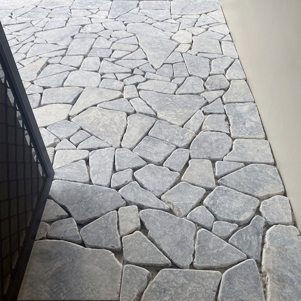Mia marble crazy paving stone texture