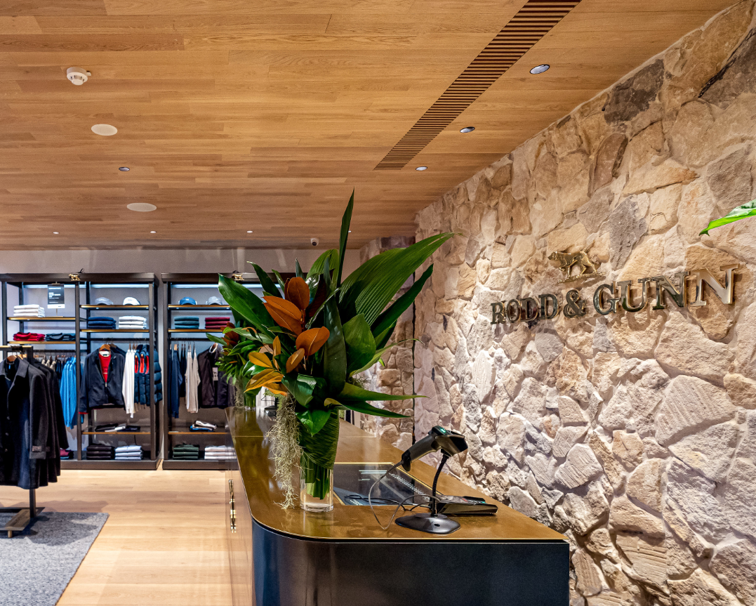 Berwick irregular sandstone cladding commercial interior
