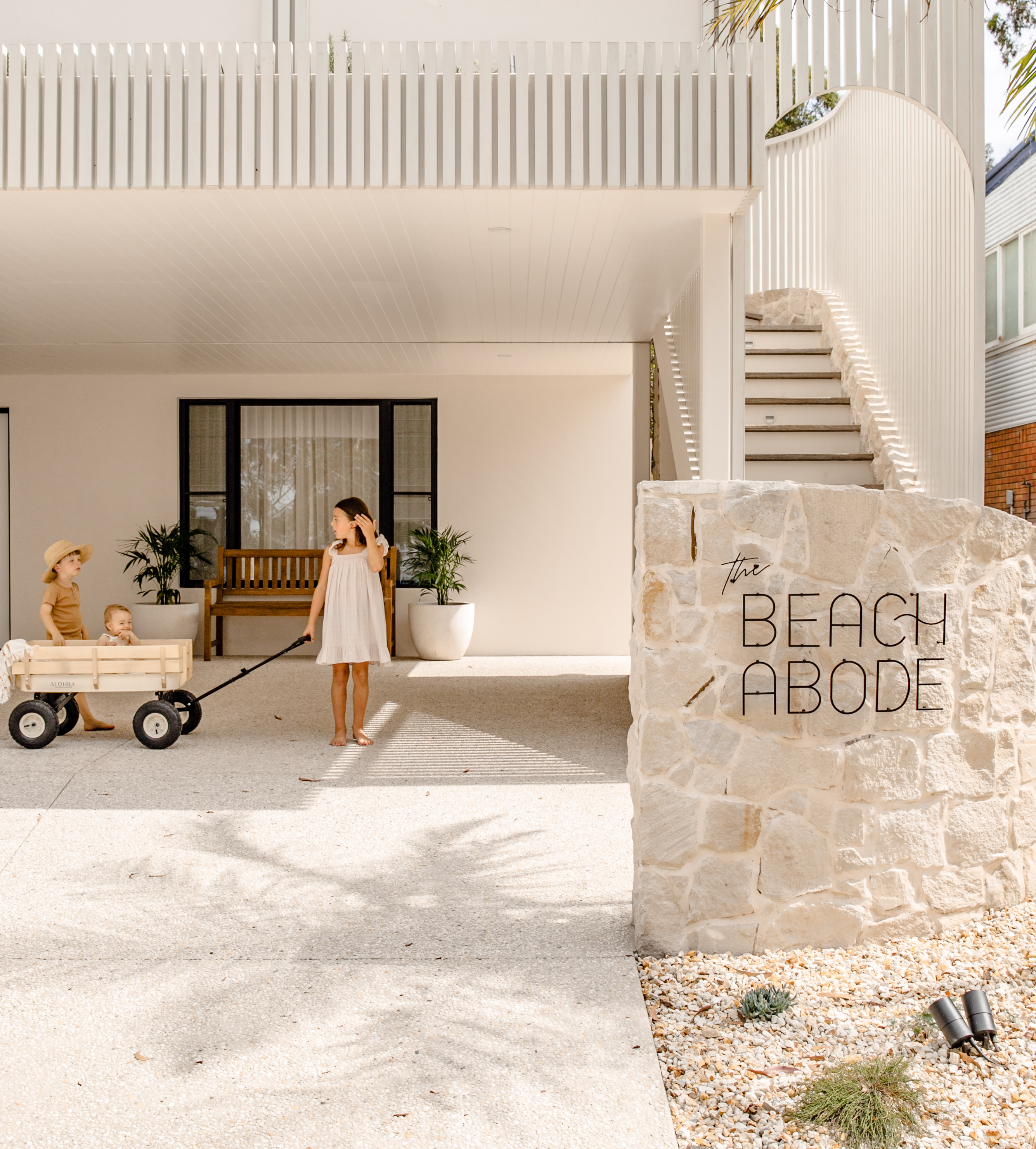 Foster irregular walling Beach Abode feature wall