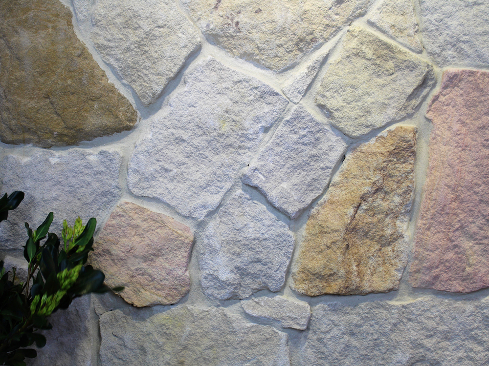 Irregular Loxton sandstone cladding showroom display Brisbane Irregular Loxton sandstone cladding showroom display Brisbane