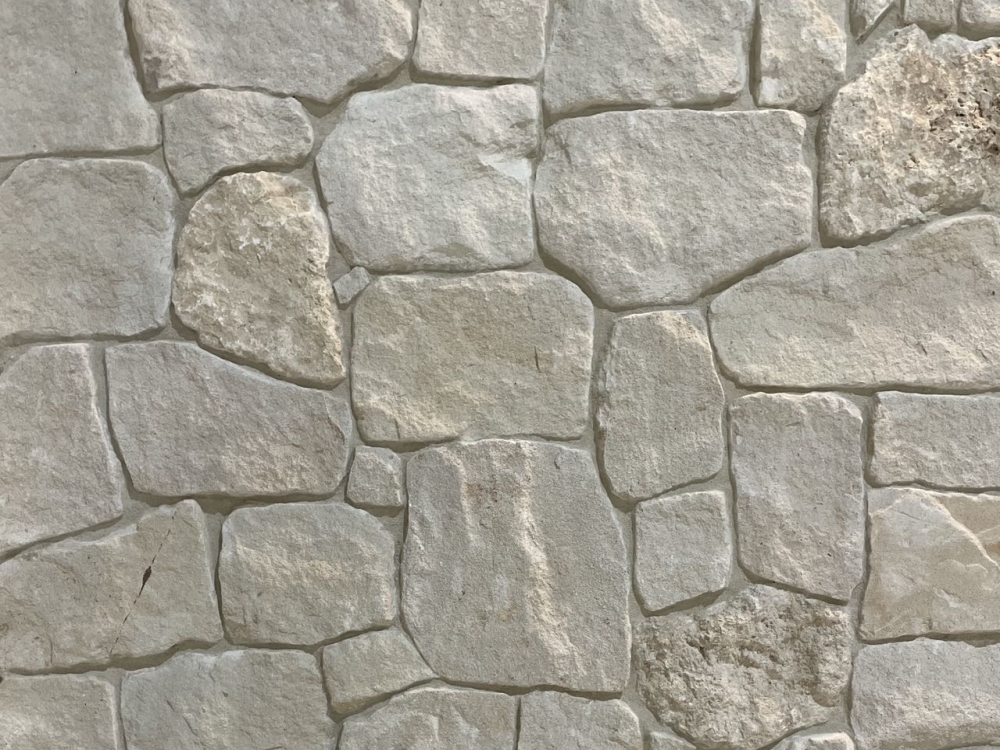 Irregular Ophir sandstone cladding showroom display Brisbane