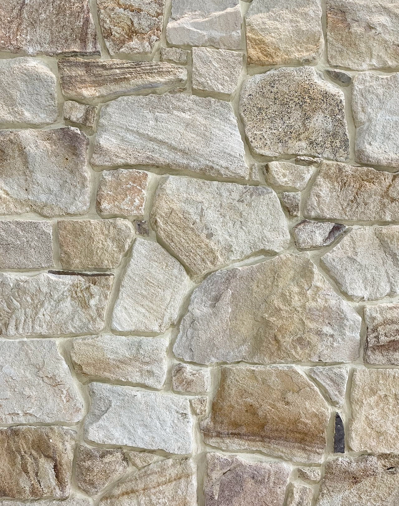 Ranch sandstone irregular walling newstead display