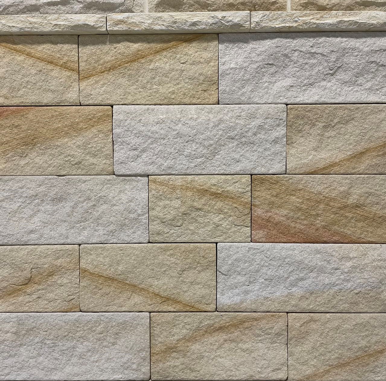 Kirra Banded sandstone cladding showroom display Brisbane