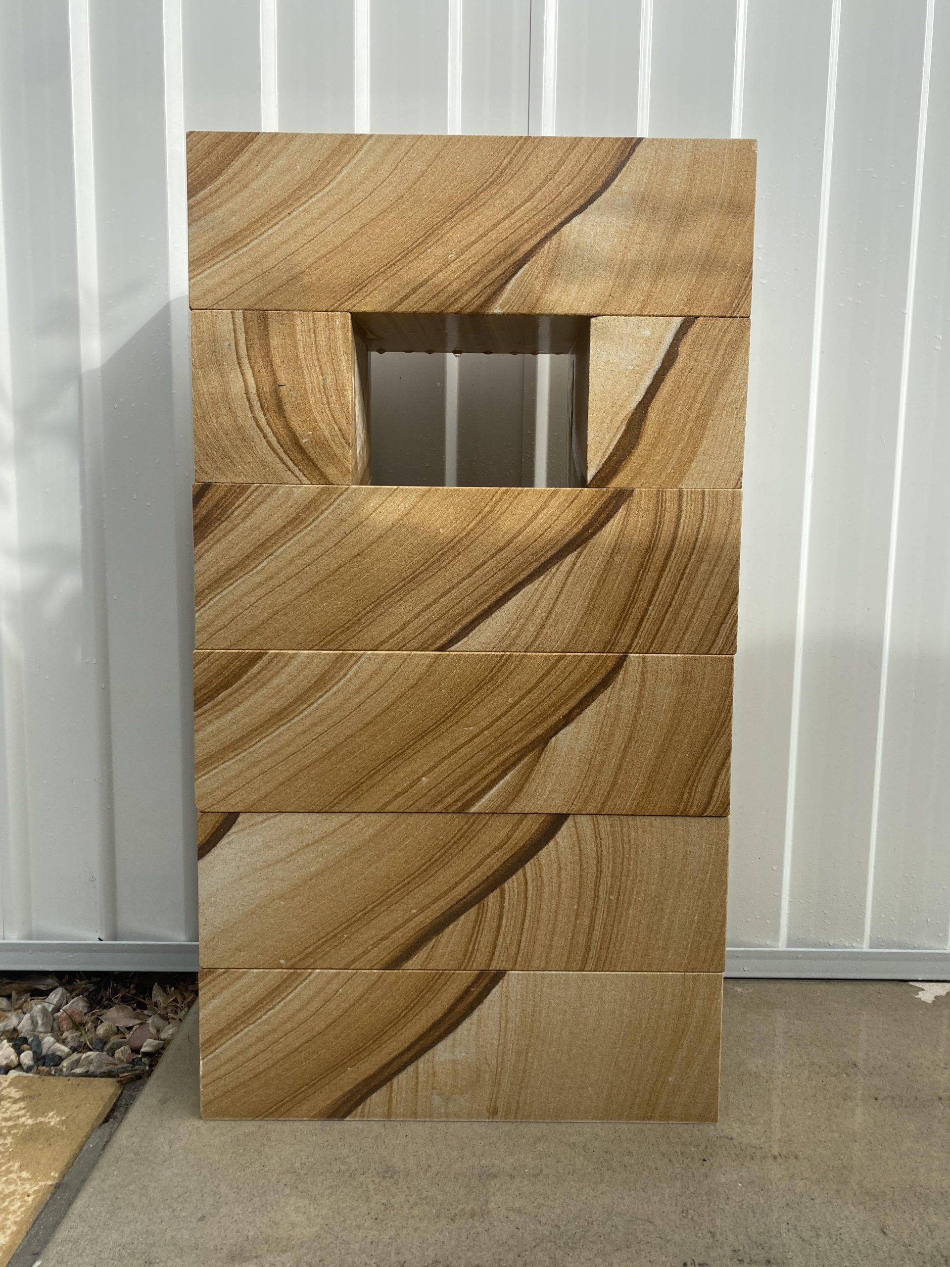 DIY sandstone letterbox kit assembled Brisbane