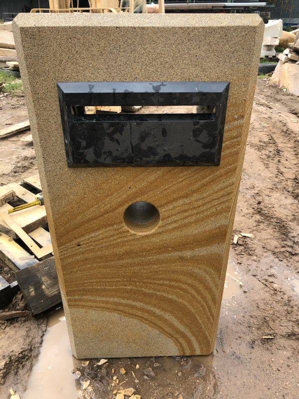 Formal sandstone letterbox with smooth finish Brisbane