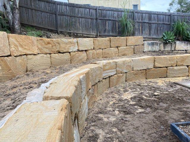 B Grade Premium 5 sawn sided sandstone blocks stacked for delivery B Grade Premium 5 sawn sided sandstone blocks stacked for delivery