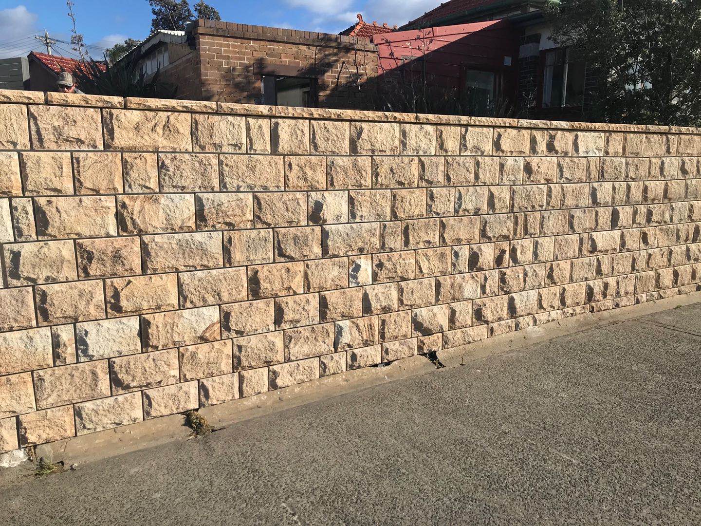 Ranch rockface sandstone cladding close-up detail