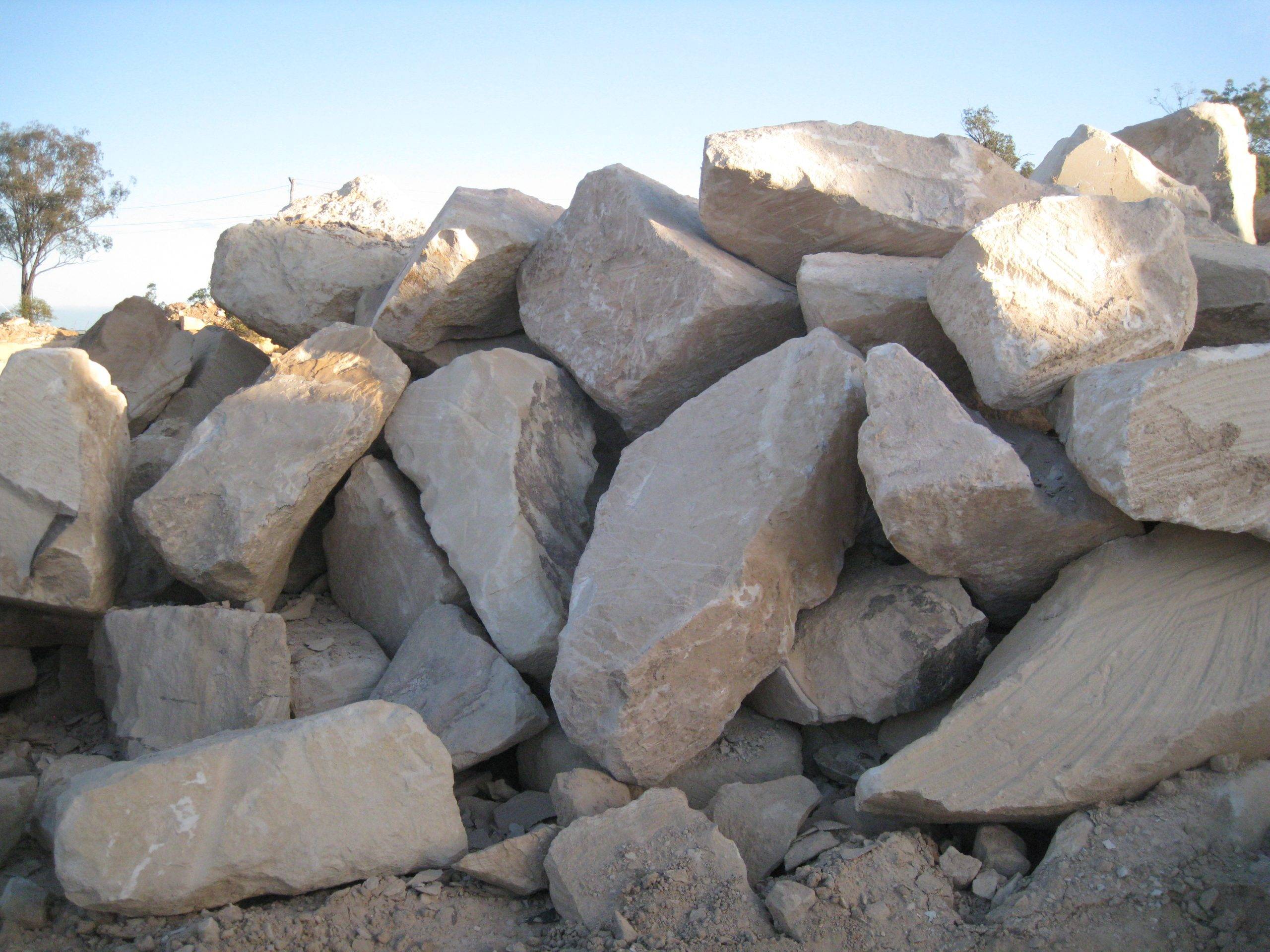 Sandstone boulder landscape feature