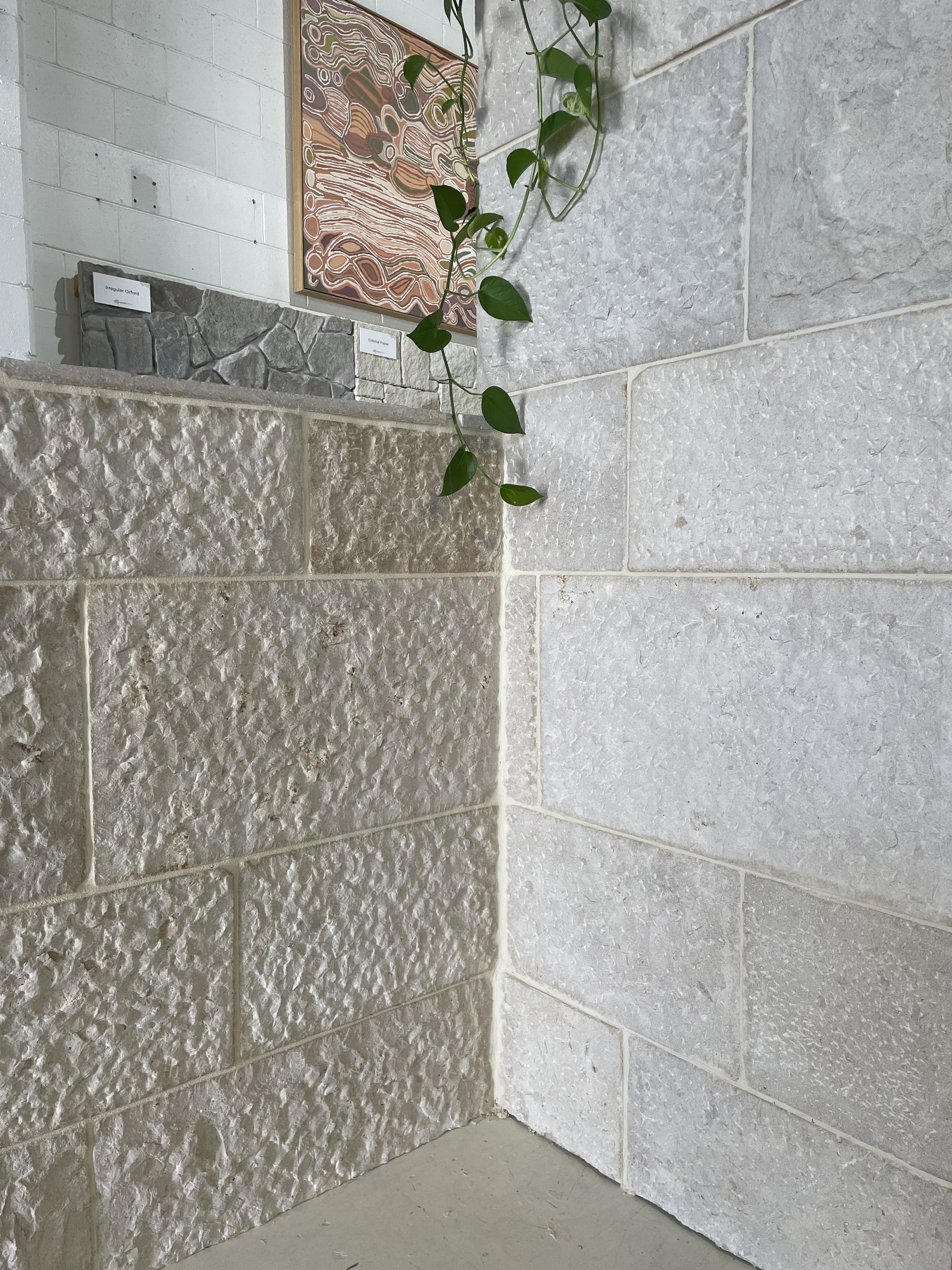 Sarina Lodge limestone cladding close-up detail