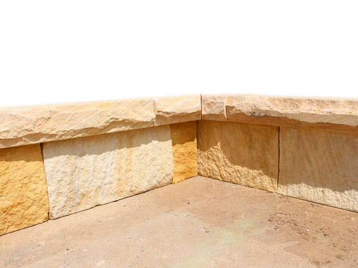 Sandstone capping blocks garden edging
