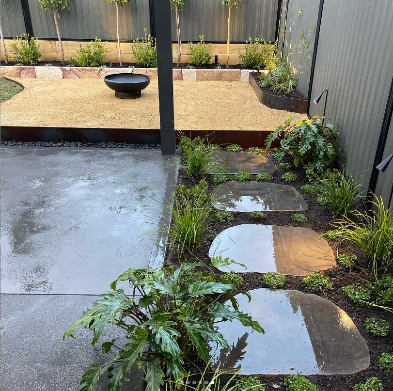 Iluka bluestone stepping stone close-up