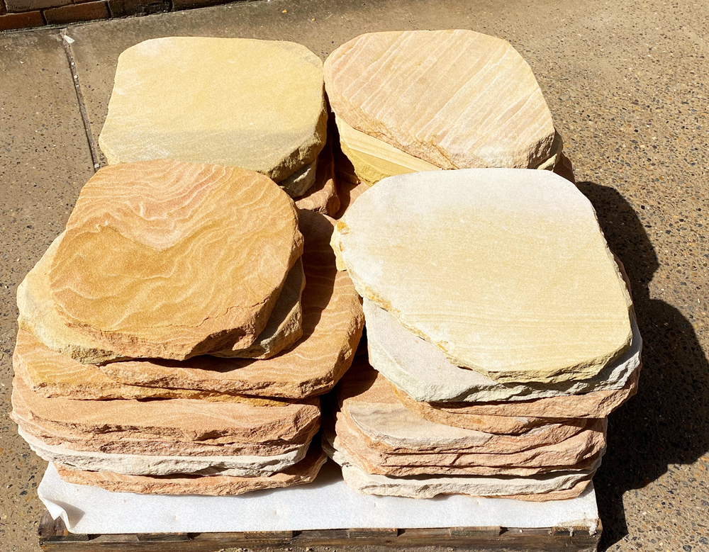 Sandstone stepper landscape installation Gold Coast