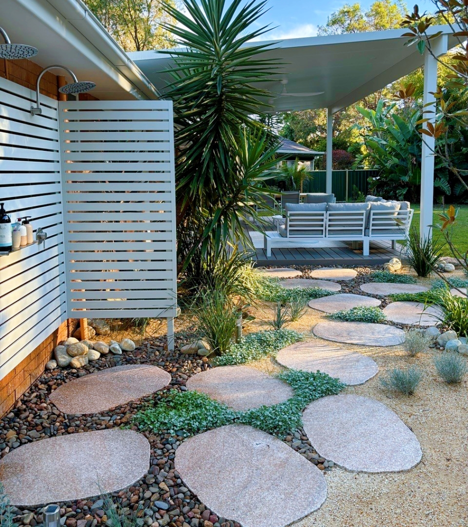 Sunbury Granite stone stepper Brisbane