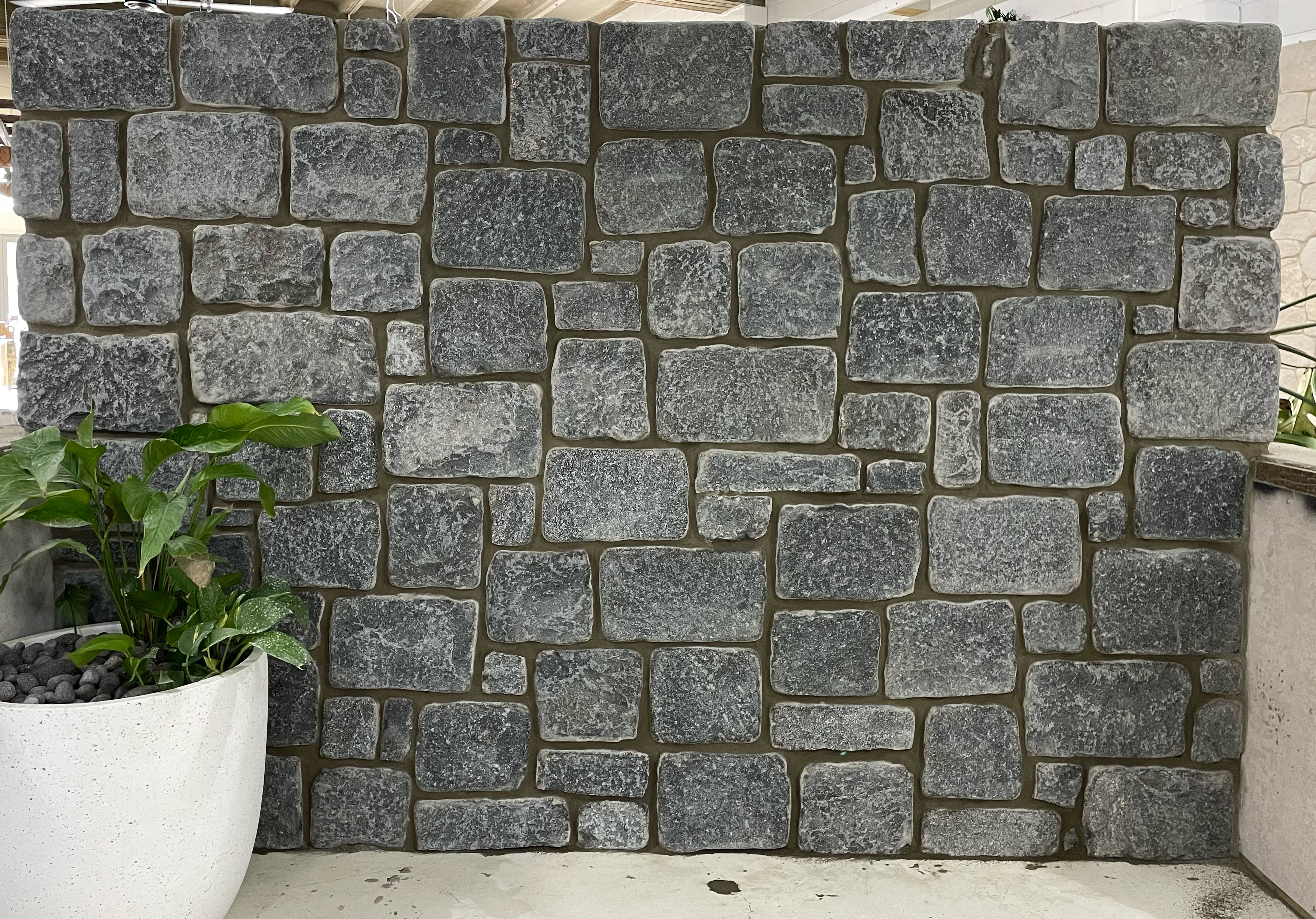 Yulara bluestone cladding dark natural stone wall Brisbane