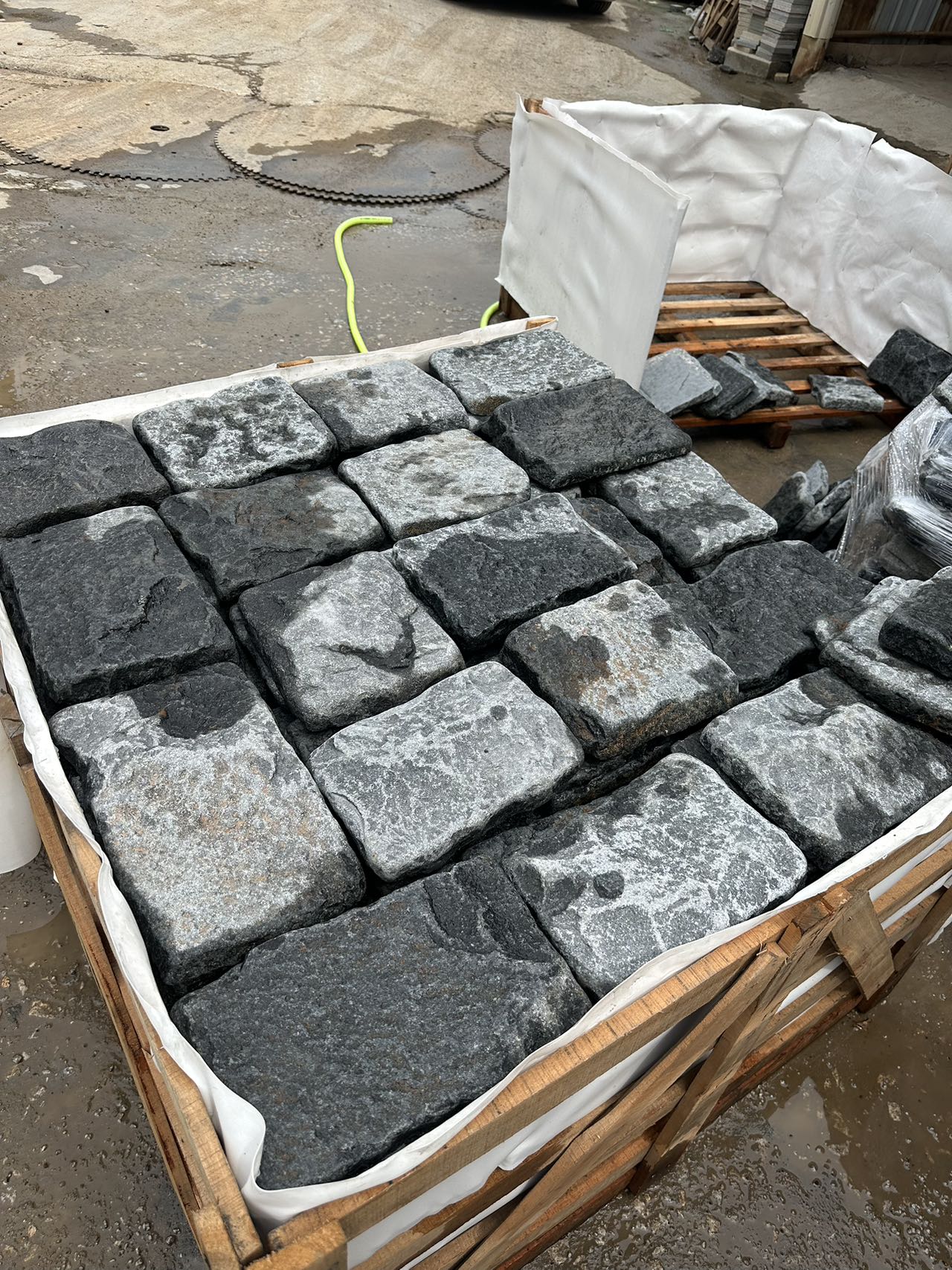 Yulara bluestone split face stone pieces